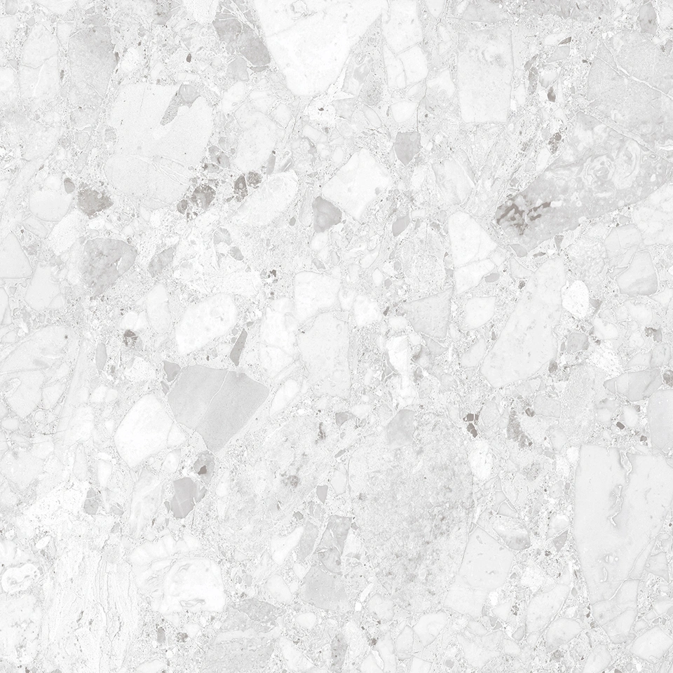Glancētas flīzes TERRAZZO LIGHT GREY, 60x60 cm, LE